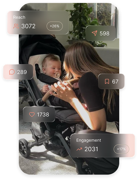 Momfluencer creating content