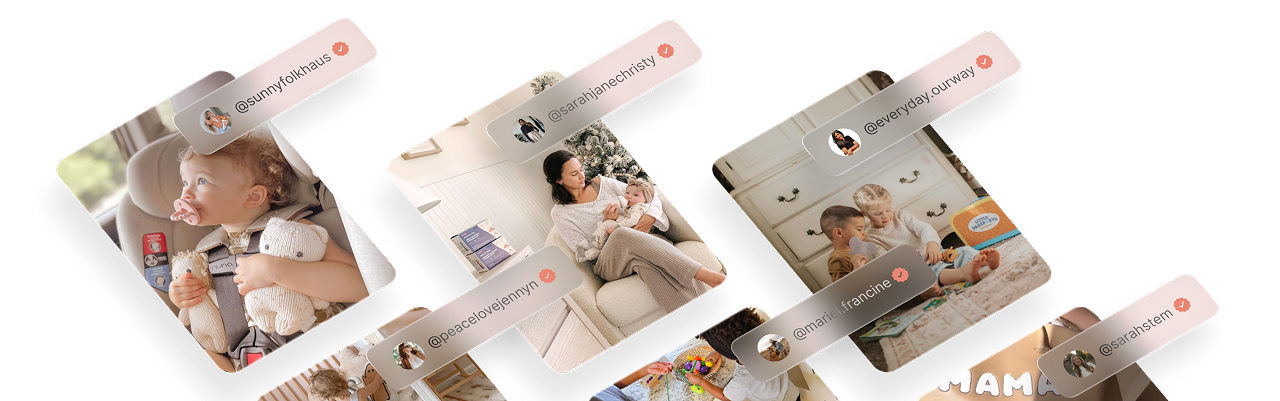 Momfluencer content examples